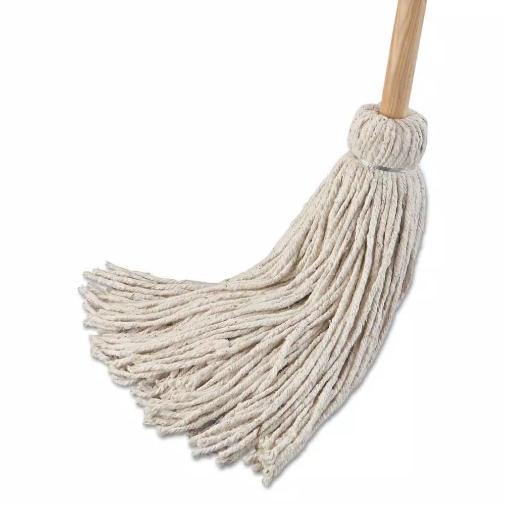 Boardwalk 24 oz. Cotton Fiber String Deck Mop with 54 in. Wooden Handle (6-Pack)