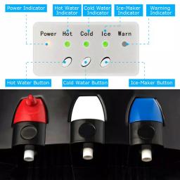 Costway Top Loading Water Dispenser with Built-In Ice Maker, Hot & Cold Tri-Temp Water Cooler, Black thumbnail 3