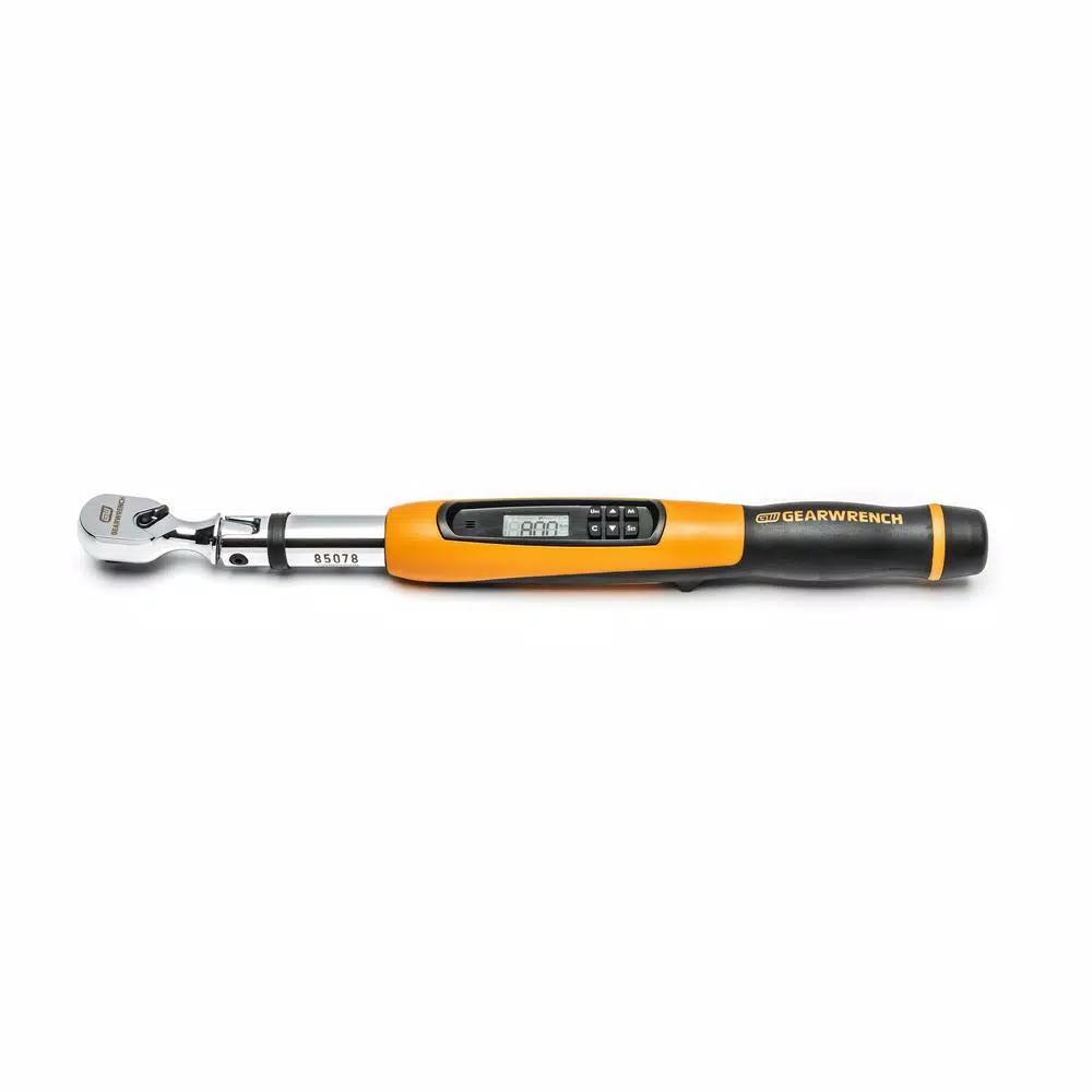 GearWrench 1/2 in. Flex Head Electronic Torque Wrench with Angle, 25-250 ft./lbs.