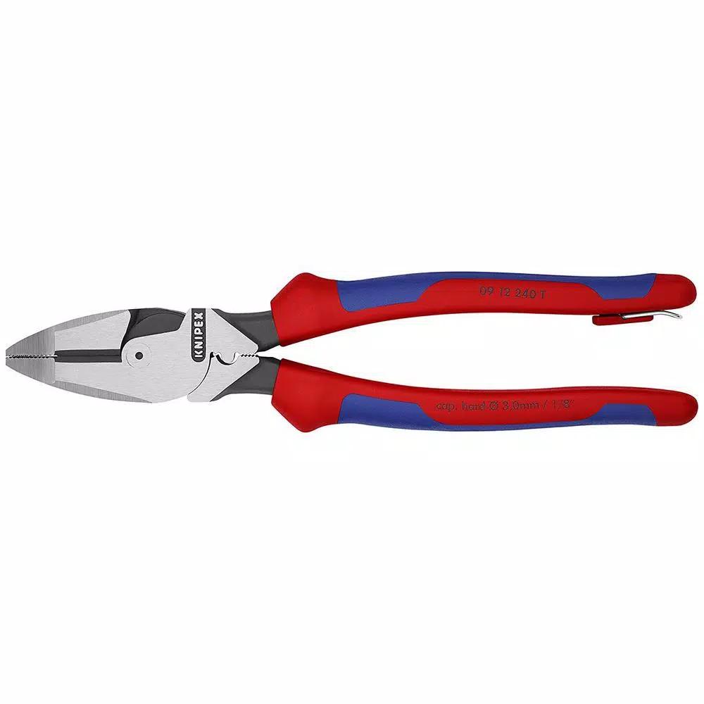 KNIPEX 9.5 in. Ultra-High Leverage Lineman's Pliers with Fish Tape Puller and Crimper