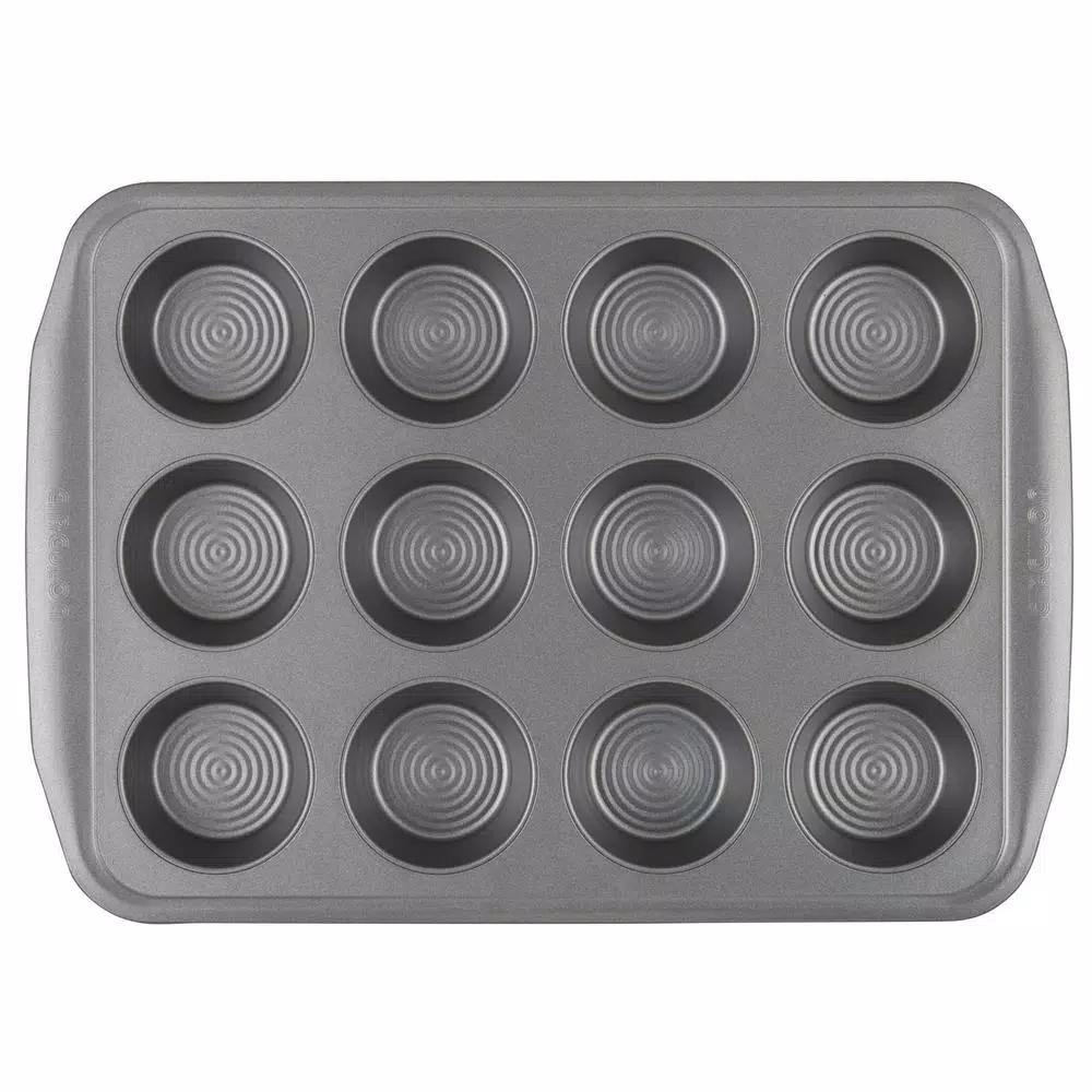 Circulon 12-Cup Nonstick Muffin Pan, Gray Bakeware