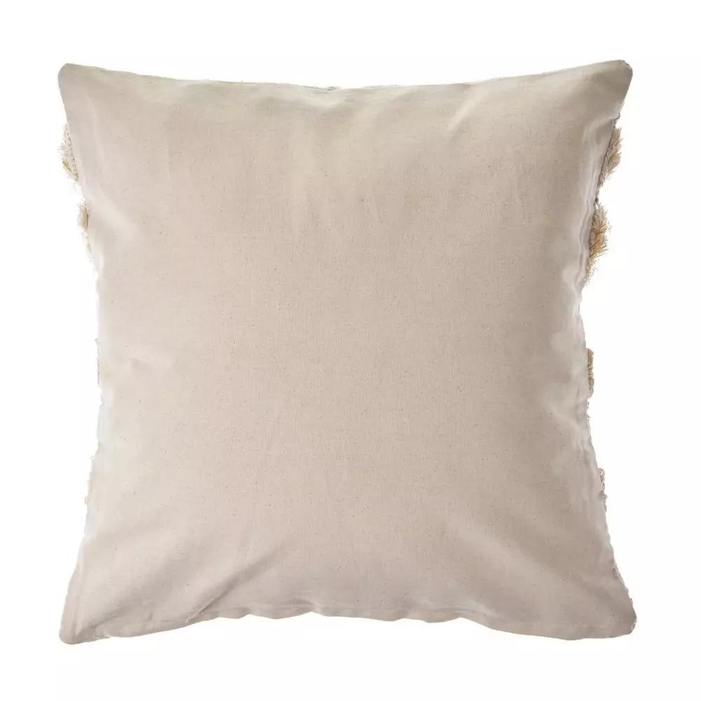 LR Resources Zanthia Cream, Gray & Gold Striped Cotton Throw Pillow - 20 x 20 in.