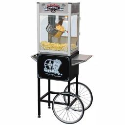 Funtime Palace 16 oz. Stainless Steel Hot Oil Popcorn Popper Machine with Cart thumbnail 1