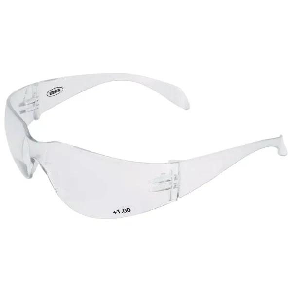 ERB Iprotect Bifocal Safety Glasses, +2.5 Magnification, Clear Lens & Frame, ANSI Z87.1 Impact Rated