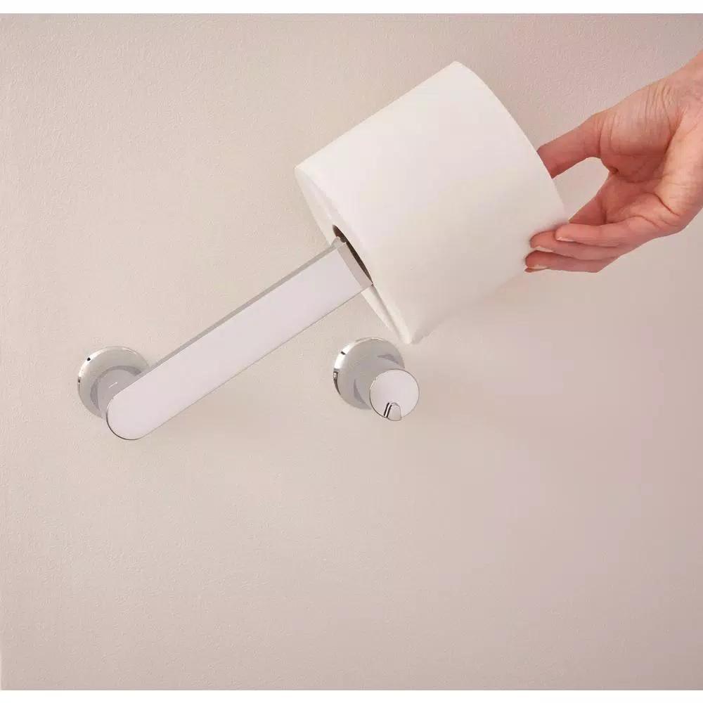 MOEN Genta 3-Piece Chrome Bath Hardware Set: 18 in. Towel Bar, Hand Towel Bar & Toilet Paper Holder