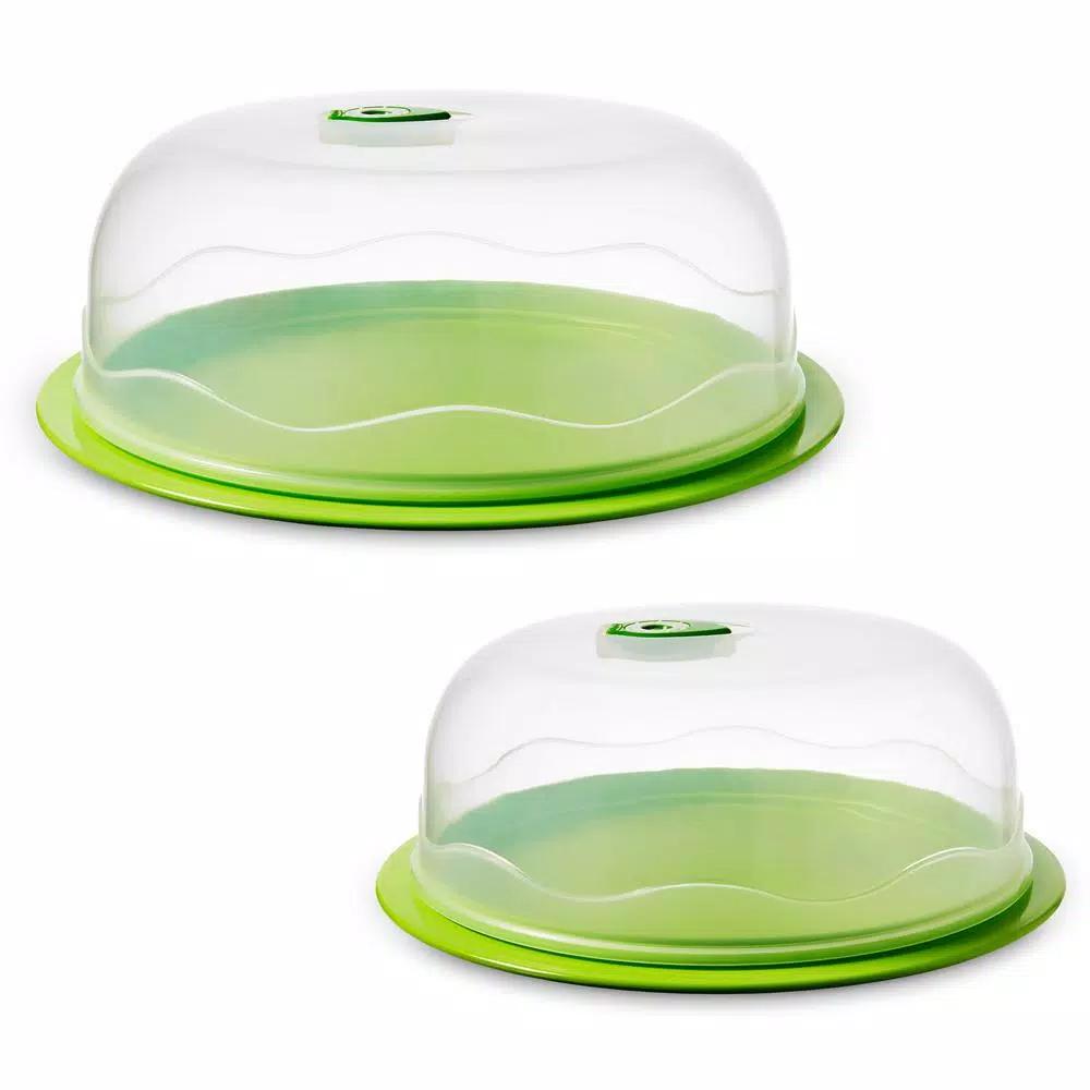 Ozeri INSTAVAC Ready-Serve Domed Food Storage Container Set, 4-Piece BPA-Free Vacuum Seal Nesting Set