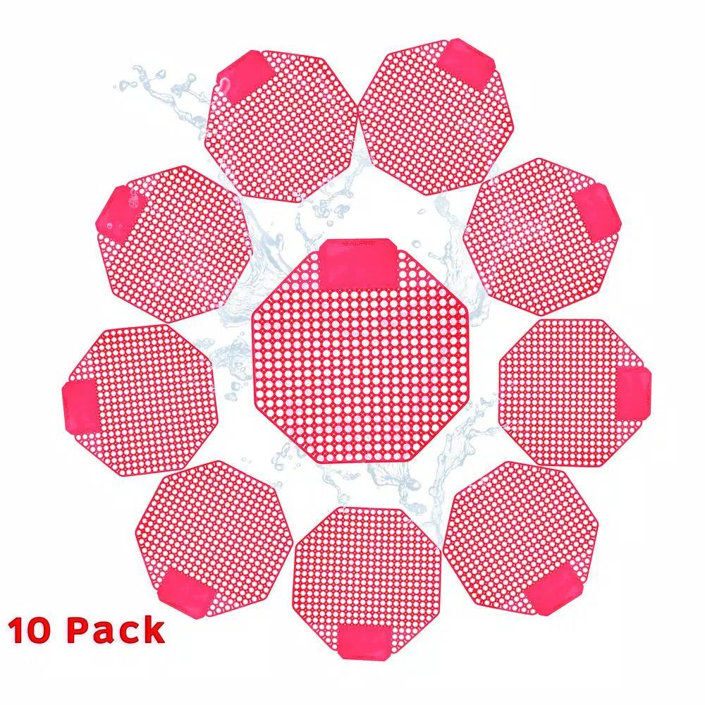 Alpine Industries Spiced Apple Dual-Sided Anti-Splash Urinal Screens, 10-Pack