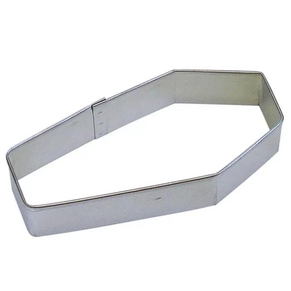 CybrTrayd-R&M 12-Piece 4 in. Coffin Tinplated Steel Cookie Cutter Set with Recipe