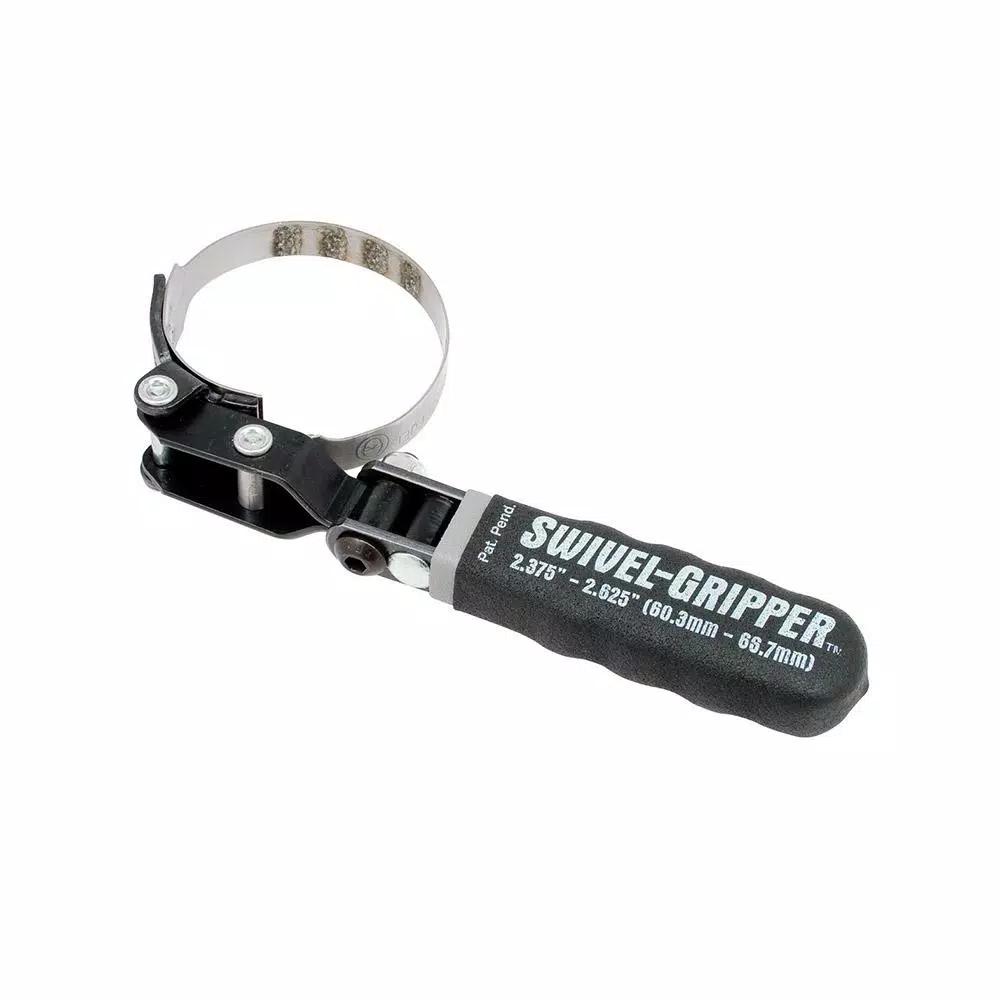 Lisle 57010 Swivel Gripper No Slip Filter Wrench, 2.375 in. to 2.625 in.