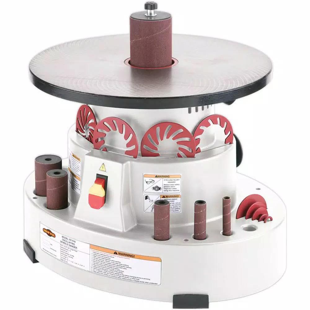 Shop Fox Benchtop Oscillating Spindle Sander with 18 in. Cast-Iron Table