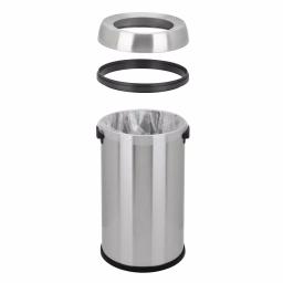 Step N' Sort 65 L Stainless Steel Commercial Open Top Trash Can with Carry Handle thumbnail 3