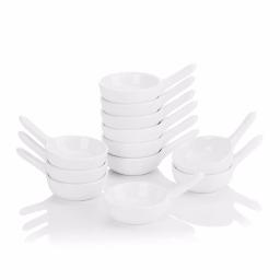 MALACASA 3.75 in. White Porcelain Ramekins Set of 12 - Versatile Ceramic Serving Dishes thumbnail 1