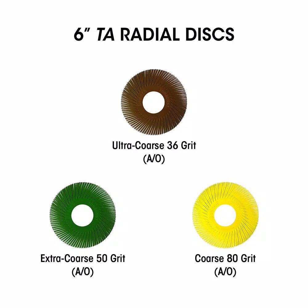Dedeco Sunburst 6 in. TC Radial Discs 6 Micron Extra-Fine Polishing Tool, 40-Pack