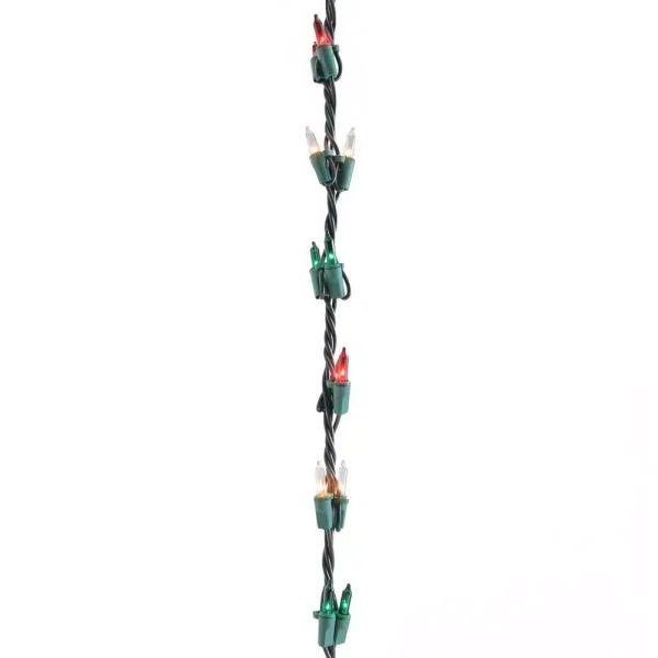 Sienna 100-Light Clear and Green Shimmering Christmas Garland Mini Lights with 9 ft. Green Wire