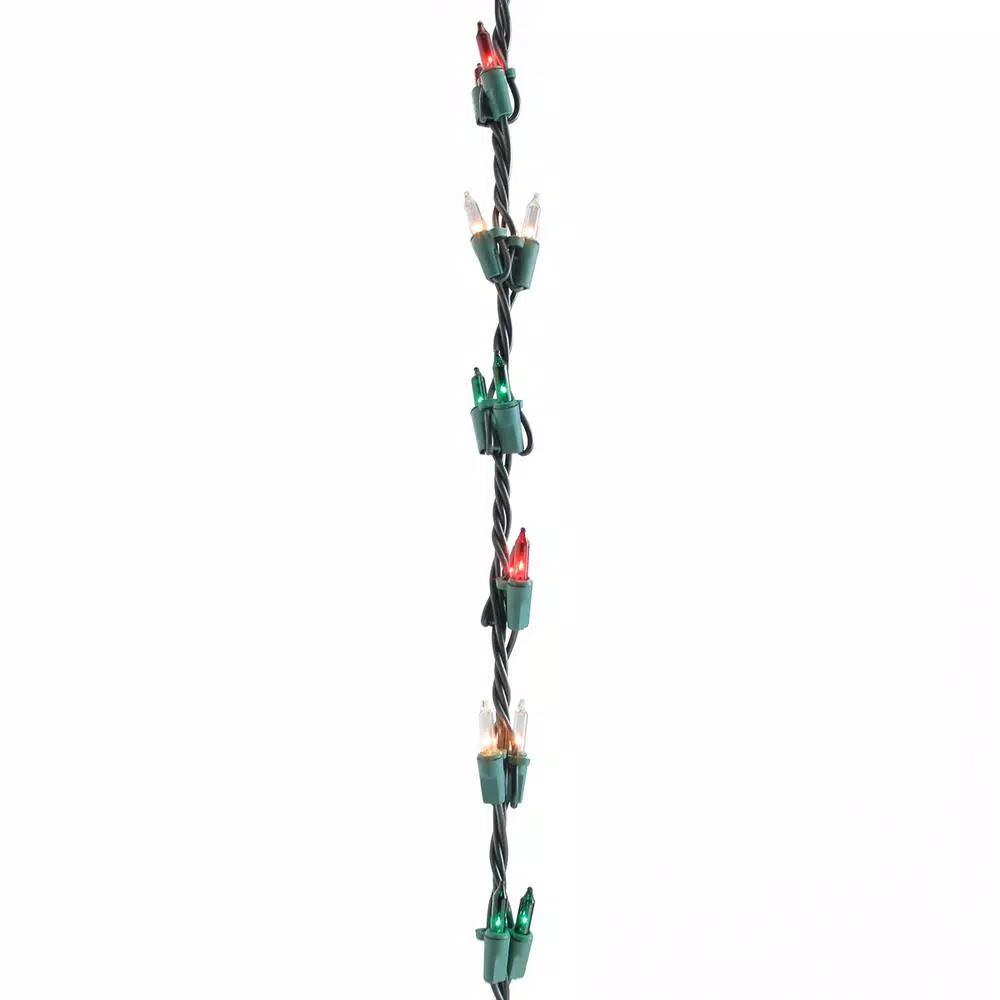 Sienna 100-Light Clear and Green Shimmering Christmas Garland Mini Lights with 9 ft. Green Wire