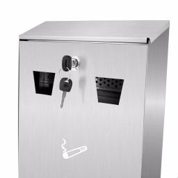 Alpine Industries Stainless Steel Wall Mounted Cigarette Disposal Station Outdoor Ashtray thumbnail 2