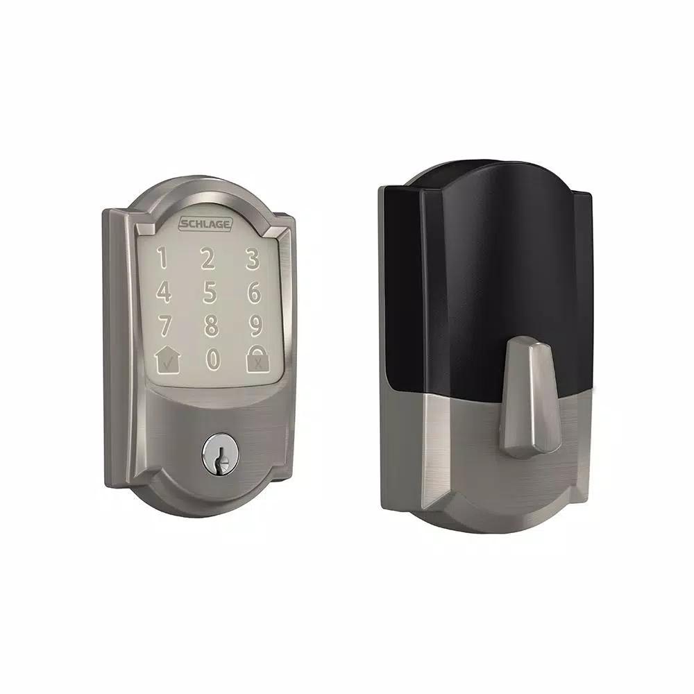 Schlage Encode Smart WiFi Deadbolt with Alarm, Satin Nickel