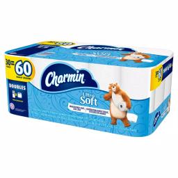 Charmin Ultra Soft Toilet Paper, 30 Double Rolls thumbnail 3