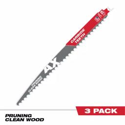 Milwaukee 12 in. Carbide Teeth Pruning Reciprocating Saw Blade, 3 TPI (3-Pack) thumbnail 1
