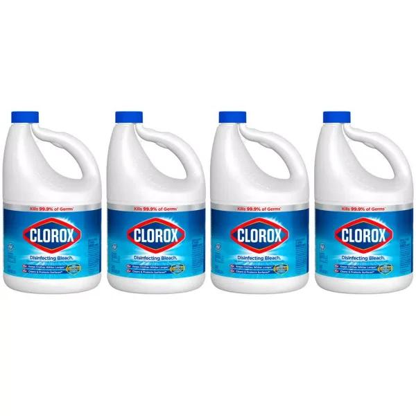 Clorox Disinfecting Bleach Regular Concentrated Liquid, 121 oz (4-Pack)