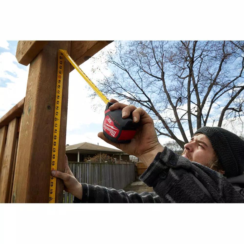 Milwaukee 25 ft. Blade Tape Measure with 14 ft. Standout and Fastback Compact Folding Utility Knife Set