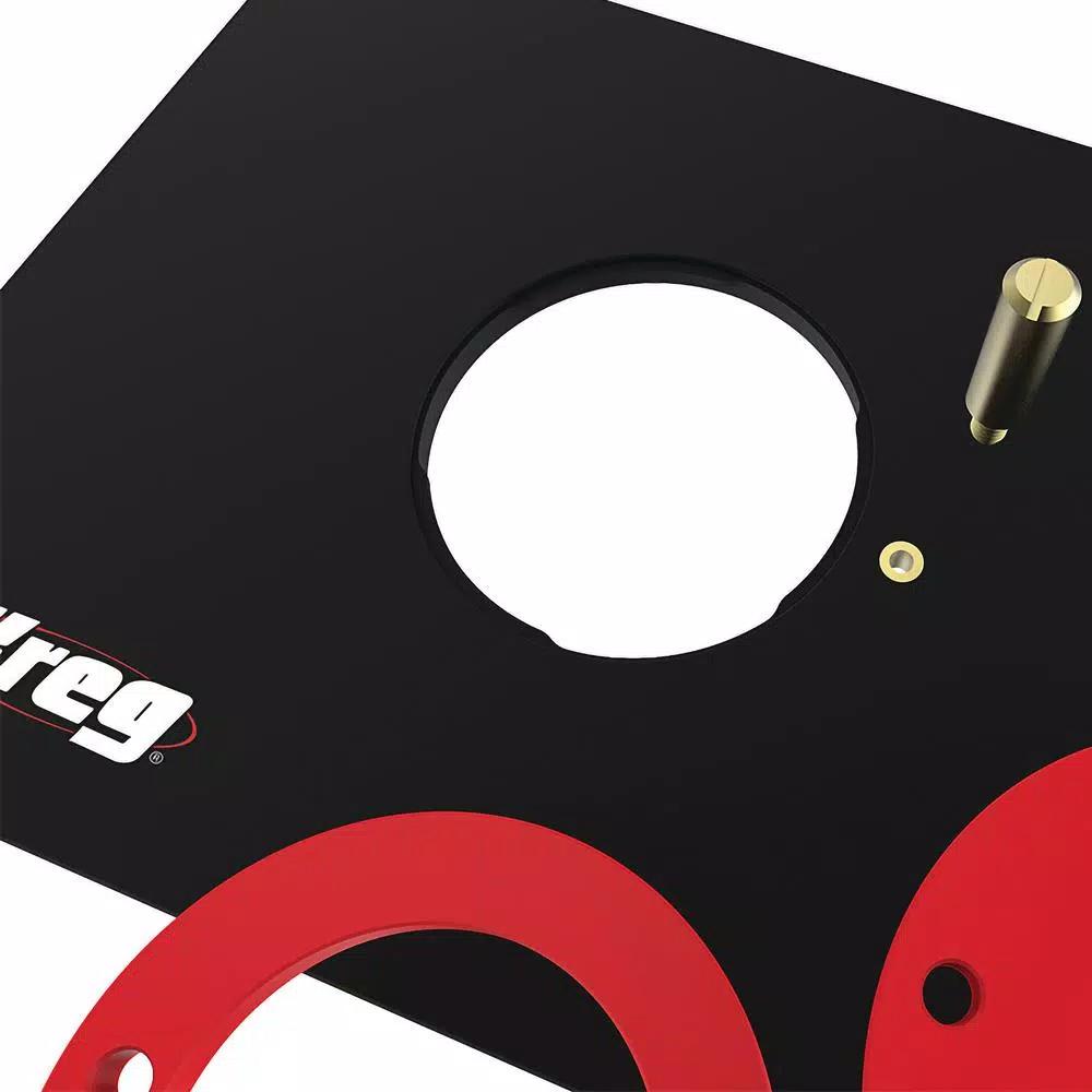 Kreg Precision Router Table Insert Plate with Level-Loc Reducing Rings, Non-Predrilled