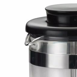 BonJour Coffee & Tea Riviera 8-Cup French Press with Coaster and Scoop, Black thumbnail 6