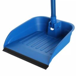 Quickie Stand and Store Lobby Broom and Dustpan Set, Blue thumbnail 6