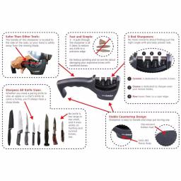 Unbranded LIGHTSMAX 3-Stage Manual Knife Sharpener with Ergonomic Handle thumbnail 2
