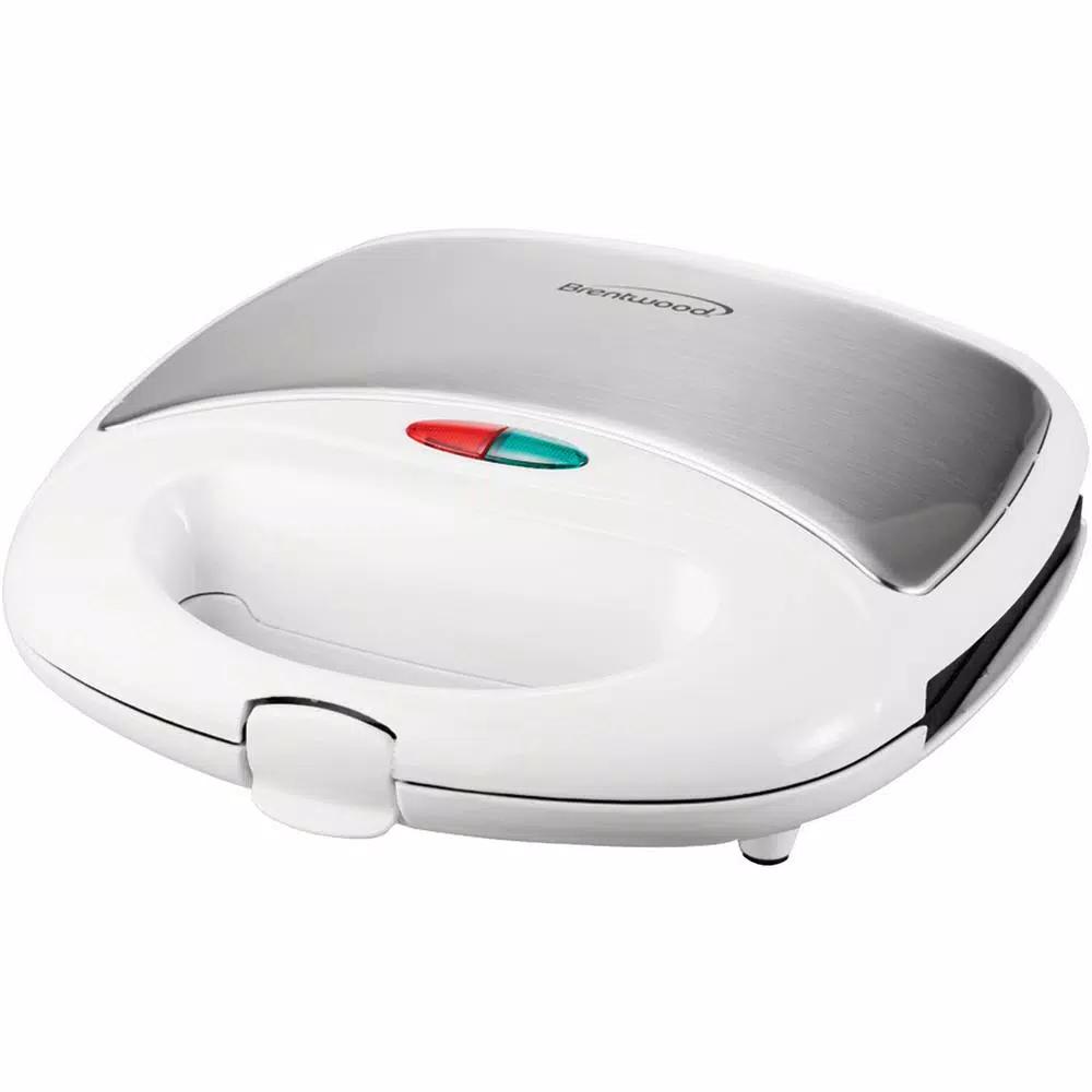 Brentwood Appliances TS-240B 750-Watt Dual Sandwich Maker, Nonstick, White
