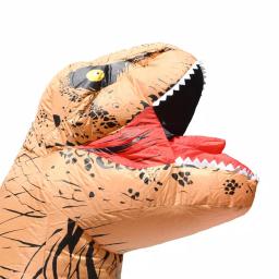 ALEKO's Inflatable Tyrannosaurus Rex Adult Costume - Orange and Black Dinosaur Bodysuit thumbnail 5