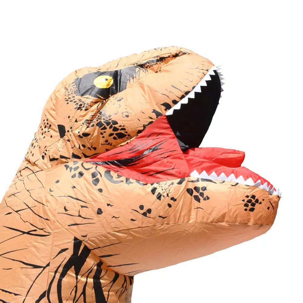 ALEKO's Inflatable Tyrannosaurus Rex Adult Costume - Orange and Black Dinosaur Bodysuit