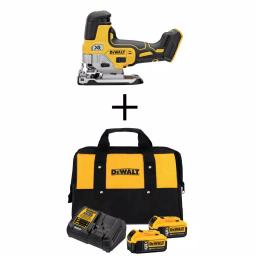 DEWALT 20V MAX XR Brushless Cordless Barrel Grip Jigsaw Kit with (2) 5.0Ah Batteries & Charger thumbnail 1