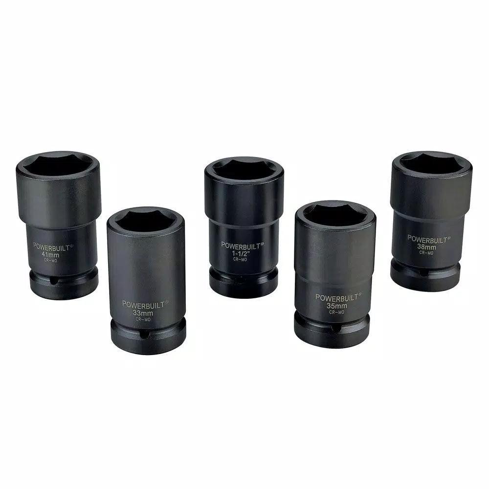 Powerbuilt Master Budd Wheel Socket Kit - Heavy Duty Spindle Nut Socket Set
