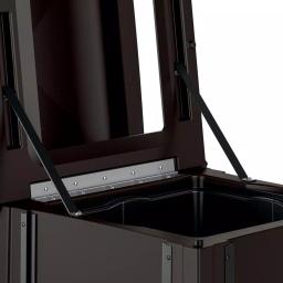 Suncast Commercial 35 Gal. Java Outdoor Trash Can with Attached Lid thumbnail 4