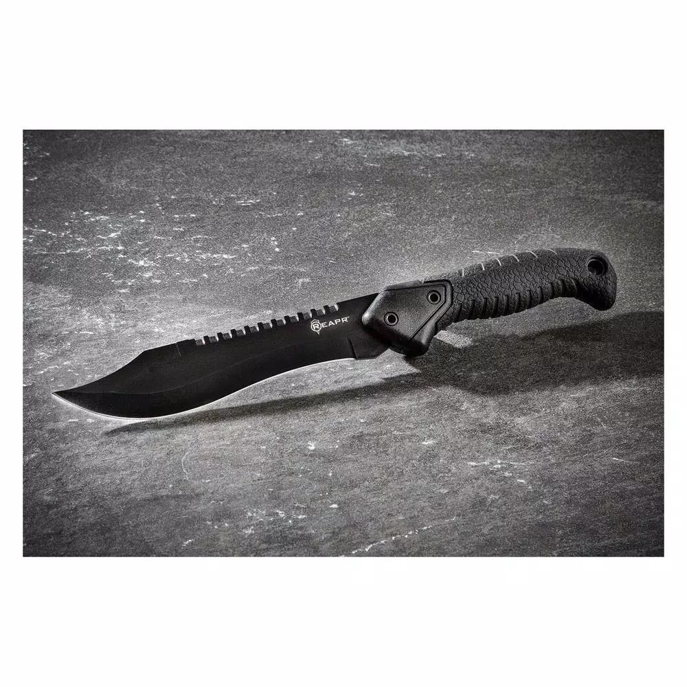 Sheffield REAPR TAC Bowie Knife with 7 in. 420 Stainless Steel Blade and TPR Handle