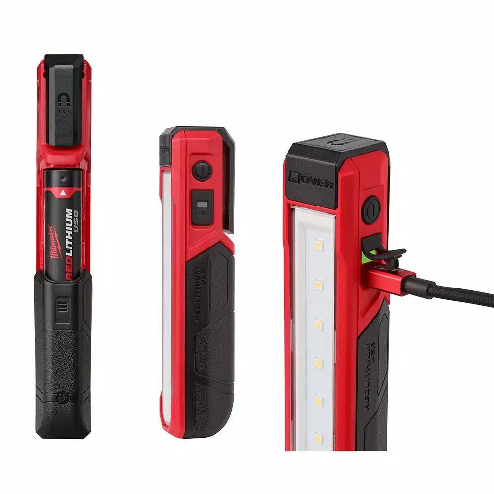 Milwaukee REDLITHIUM USB Rechargeable LED Rover Flood Light 2-Pack (445 & 550 Lumens)