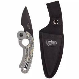 Camillus Dominator 2.25 in. Stainless Steel Drop Point Fixed Blade Knife with Aluminum Handle and Sheath thumbnail 4