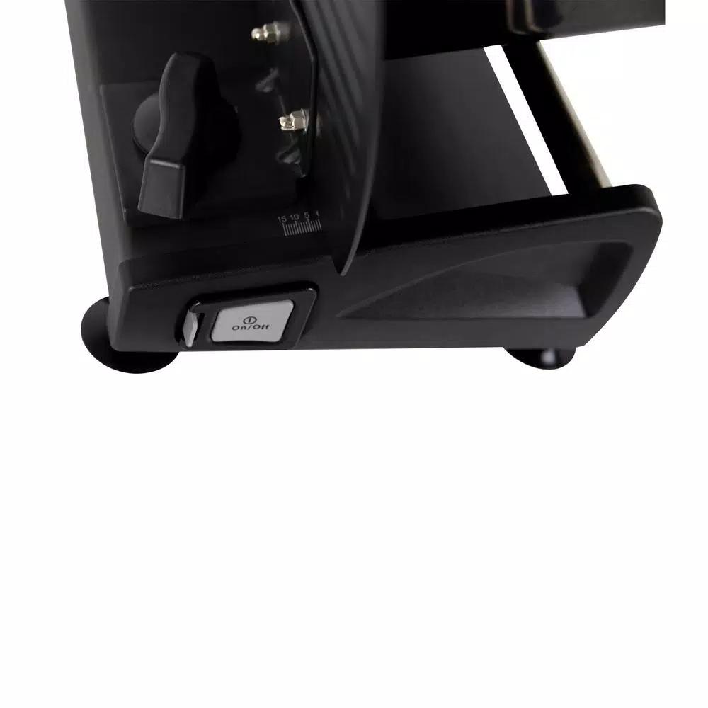 Unbranded Kalorik 200W Professional Food Slicer with 7.5 in. Stainless Steel Serrated Blade, Black