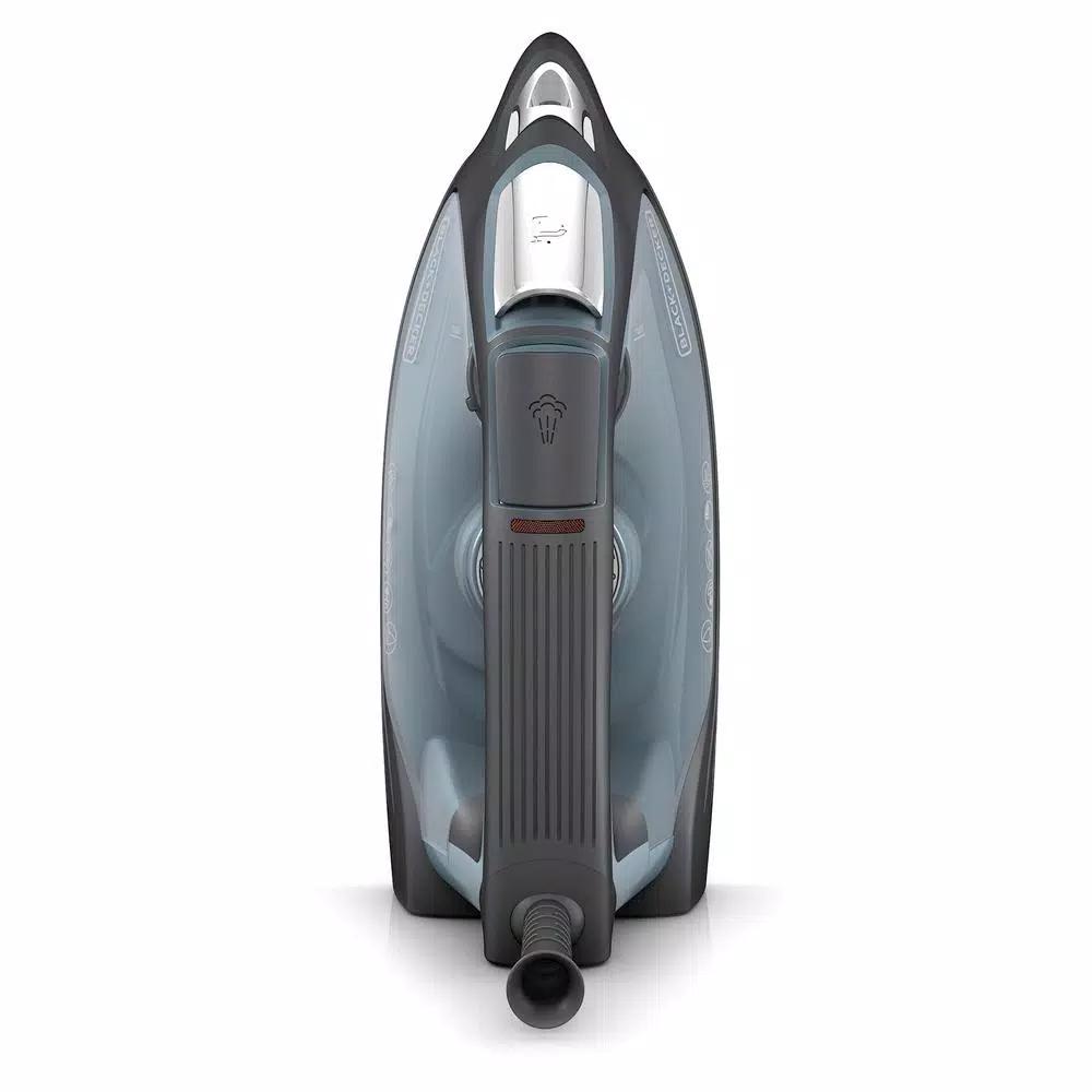BLACK+DECKER IMPACT Advanced Steam Iron with Stainless Steel Soleplate, 1500W, Gray