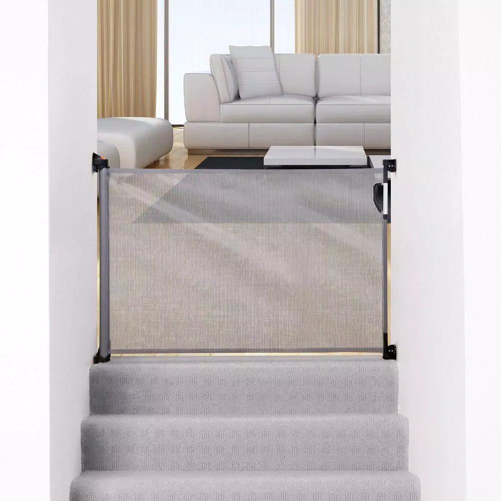 Dreambaby Retractable Indoor/Outdoor Safety Gate, Grey, Fits Up to 55 in. Wide