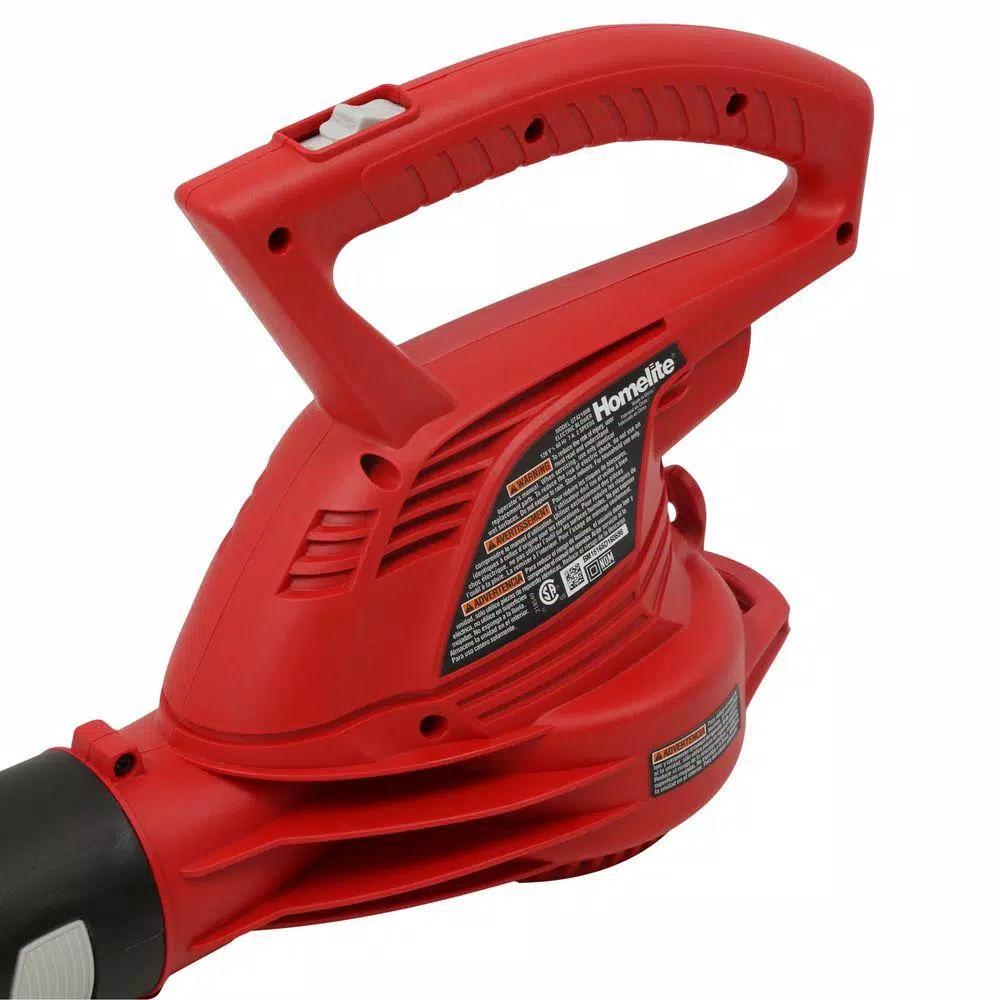 Homelite 7 Amp Electric Handheld Leaf Blower and Sweeper, 150 MPH, 233 CFM