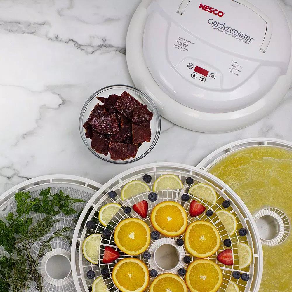 Nesco FD-1040 Gardenmaster Digital Pro Food Dehydrator, 1000W, 4-Tray Expandable White