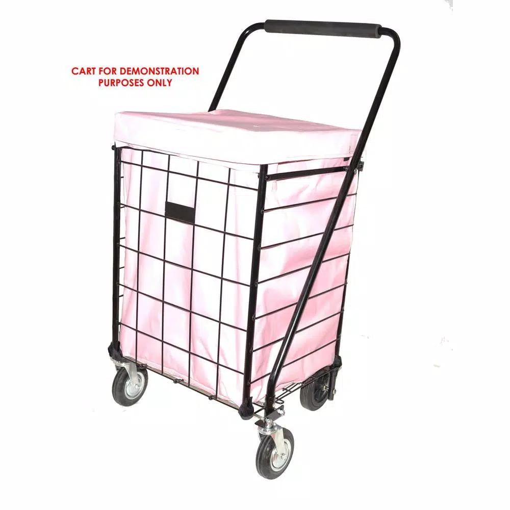 Easy Wheels Deluxe Jumbo Hooded Carrier Liner - Pink - Fits Easy Wheels, Load Runner & Sunny Jumbo Carts
