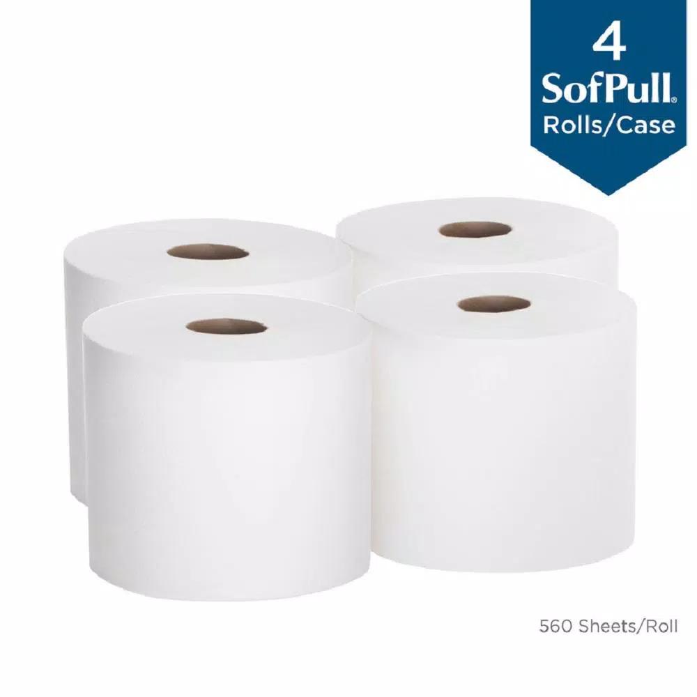 Georgia-Pacific SofPull White Premium High Capacity Center Pull Paper Towels, 560 Sheets per Roll, 4 Rolls