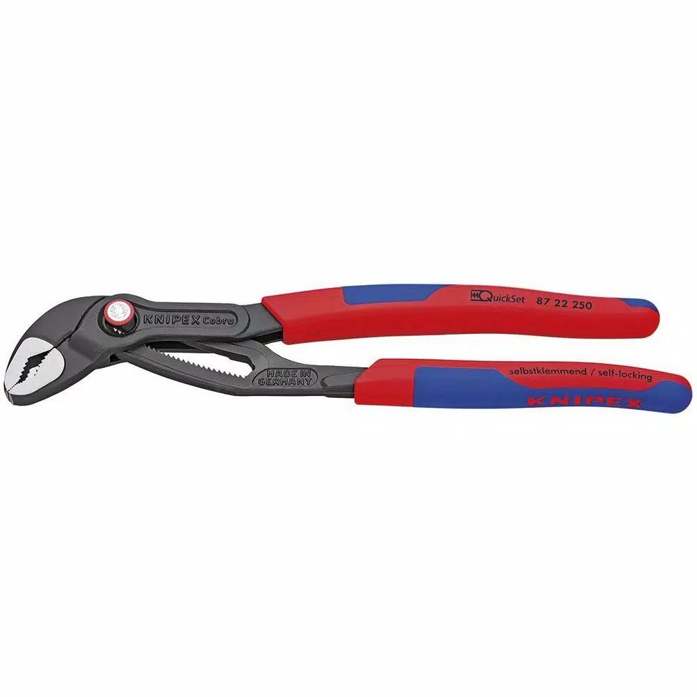 Knipex Cobra Series 10 in. QuickSet Water Pump Pliers with Multi-Component Comfort Grip