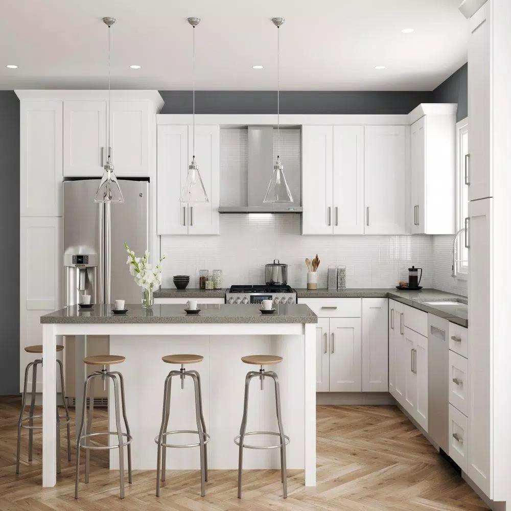 Hampton Bay Shaker Ready To Assemble 18 in. Wine Rack Kitchen Cabinet, Denver White