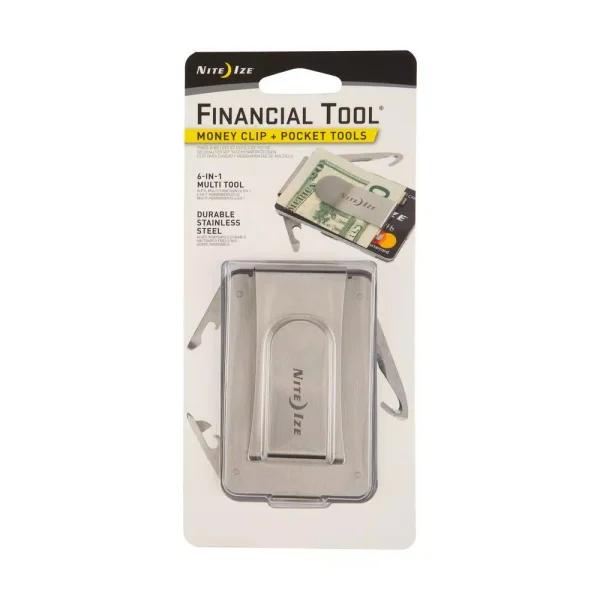 Nite Ize 6-in-1 Stainless Steel Financial Tool Money Clip and Wallet Multi-Tool