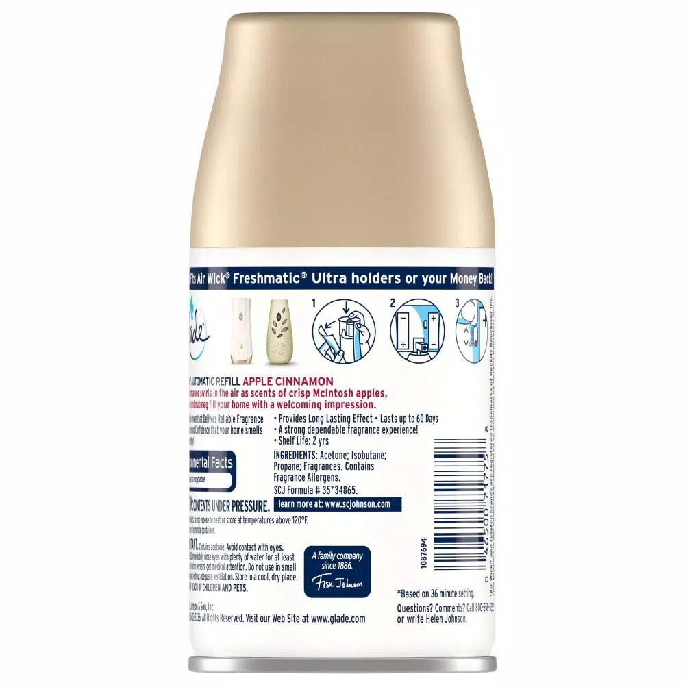Glade Apple Cinnamon Automatic Air Freshener Spray Refill, 6.2 oz.