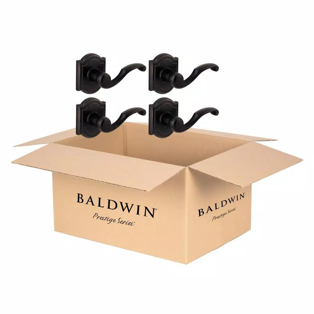 Baldwin Prestige Madrina Venetian Bronze Universal Passage Door Lever (4-Pack)